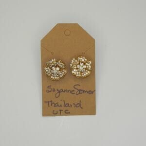Suzanne Somers Gold Vermeil On Sterling Flower Earrings